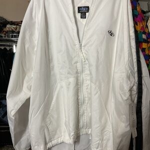 Vintage Interstate  white  water resistance  hooded jacket